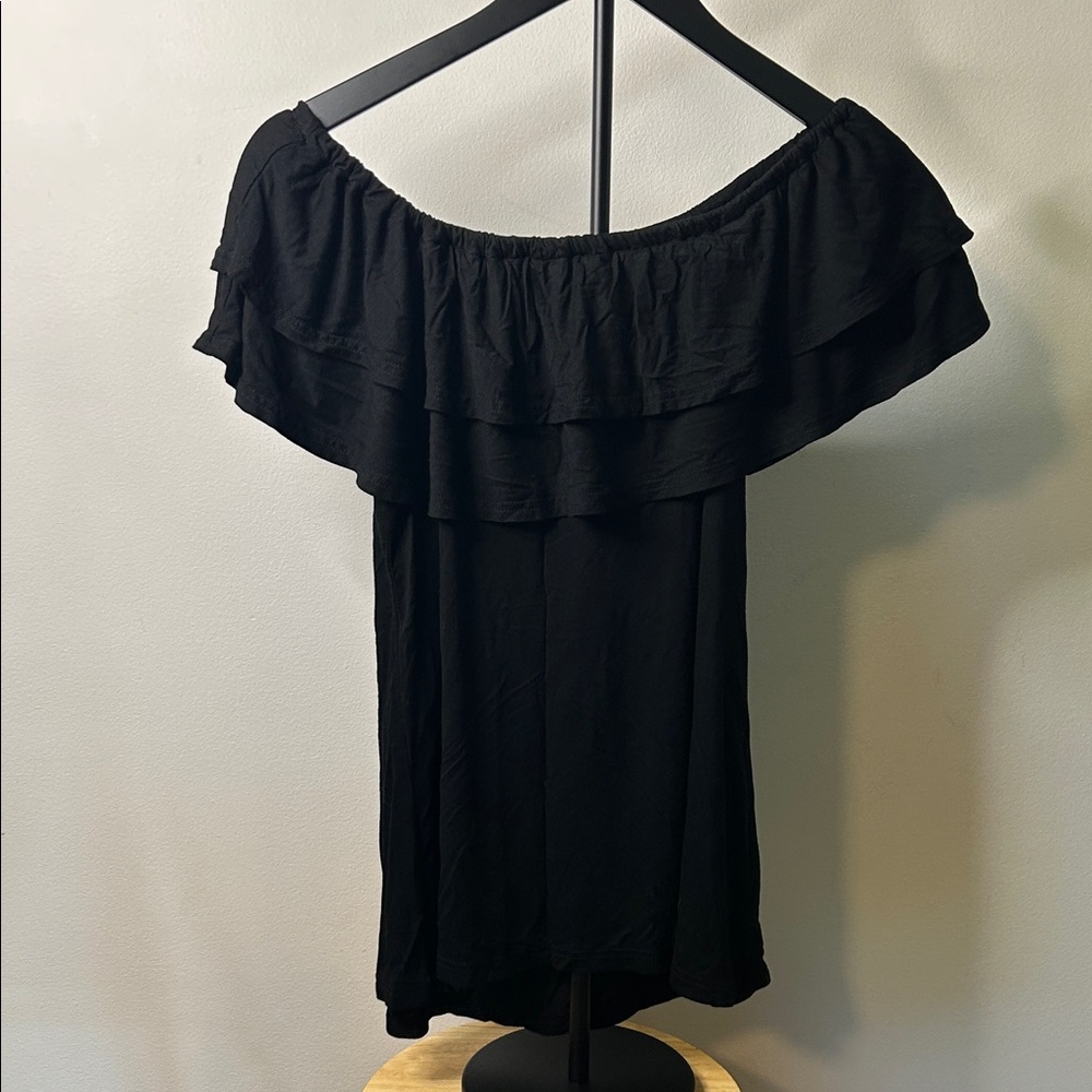 Elegant Black Off-Shoulder Top